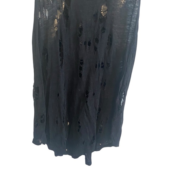 IRO Paris Black Linen Ultra Distressed Tank Size 36/US Small - Picture 2 of 6
